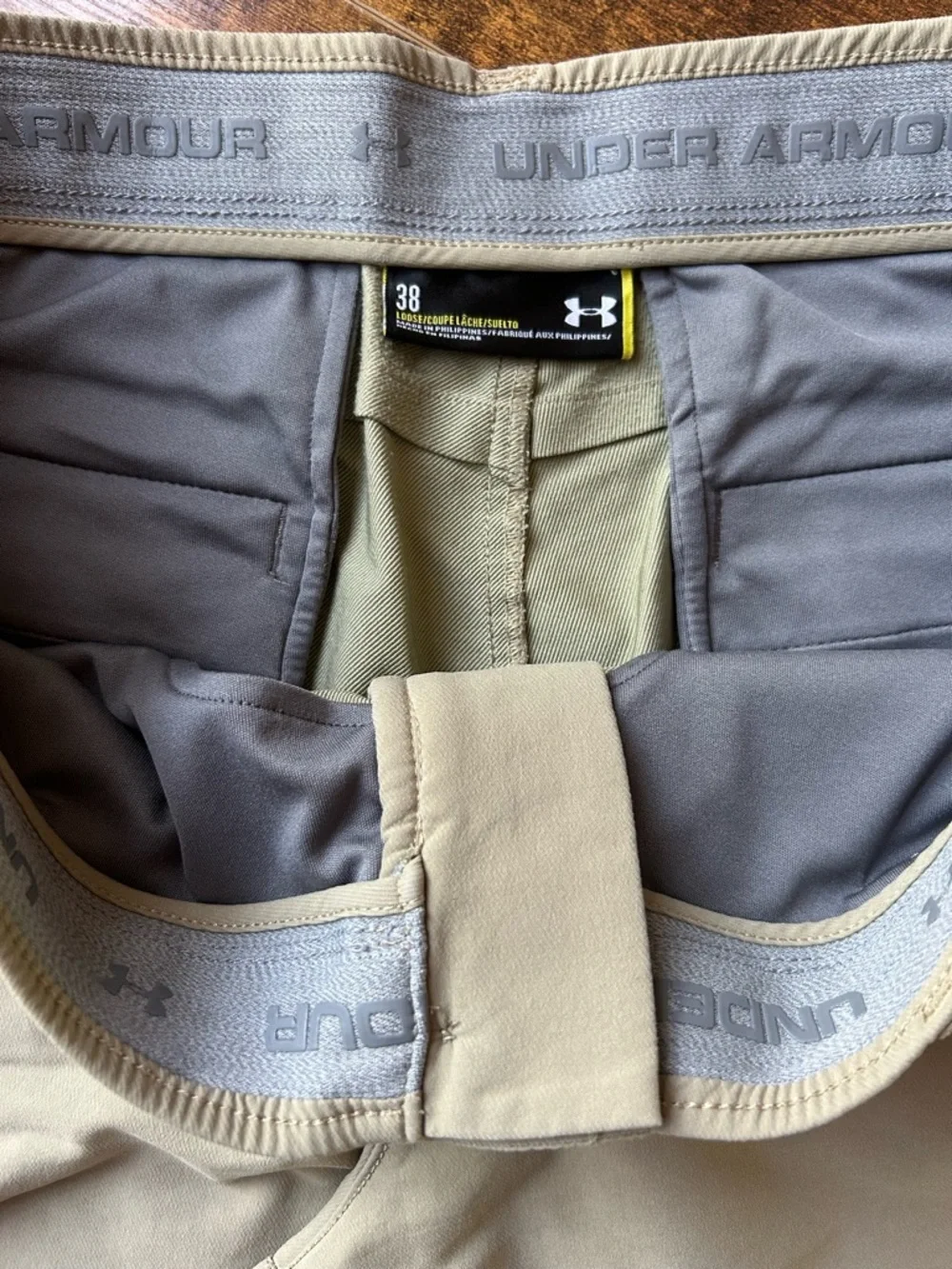 Under Armour Men's Light Beige Flat Front Shorts